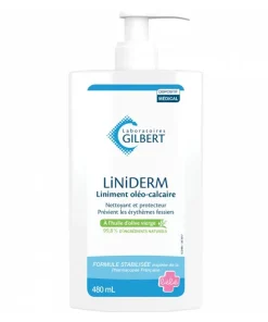 Gilbert Liniderm Liniment Oléo-Calcaire Flacon-Pompe – 480 ml